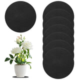 8-Pack Cork Plant Coasters, 7.9 Inch Cork Plant Mats for Garden [Black] Garden Plants