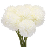 Artificial Flower Heads Silk Chrysanthemum Hydrangea Beige Faux 12Pcs Hydrangea