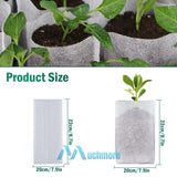 100~500X Plant Grow Bags Biodegradable Non-woven Fabric Nursery Bag Seedling Pot Green Plant