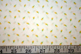 ROSEBUDS IN YELLOW - 100% COTTON FABRIC Flowering Plants