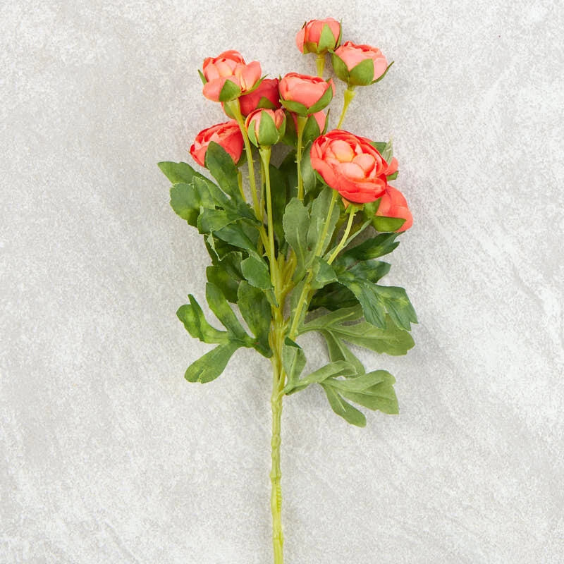 Set of 2 Salmon Artificial Ranunculus 22" Floral Sprays Ranunculus