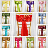 Satin CHAIR SASHES Bows Ties Wedding Reception Decorations Wholesale Roses