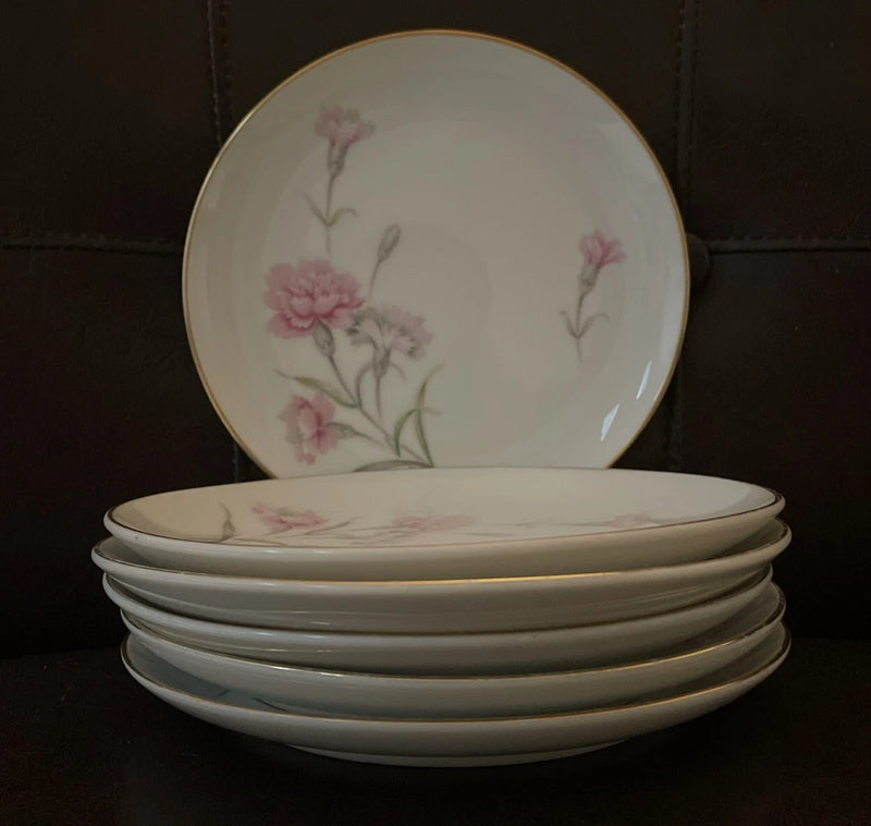 Set of 6 Royal Court Carnation Bread/ Dessert Plates 6 1/4Ó Japan Carnation
