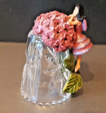 Flower Fairy, Cut Crystal Glass Thimble.  Hydrangea. Hydrangea