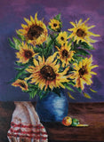 Original acrylic painting Sunflowers 25 x 35 cm Sunflower