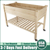 Wood Balcony Planter Box Outdoor Garden Plant Flower Container Planter Box US Garden Plants