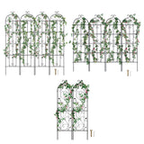 Metal Garden Trellis Climbing Plant Support 87x20/71x20/60x15" Rustproof 1/2/4pc Garden Plants
