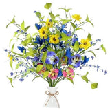 Spring Floral Picks 6 Pcs Artificial Easter Stems with Pansy Flower Colorful Hydrangea