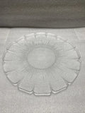 Cristal DÕArques Durand Floral Bouquet Clear Glass Dinner Plate 10"  Flower Sunflower