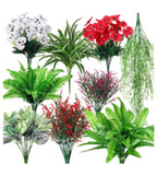 Sealed 24 Piece Artificial Plant, Yard, Front Porch Decor, Green & Red Green Plant