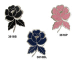 #3818 3-1/2" Rose Flower,Peony Flower Embroidery Iron On Applique Patch Peony