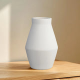 White Ceramic Flower Vase - 10 Inch Rustic Farmhouse Vase for Pampas Grass, B... Pampas Grass