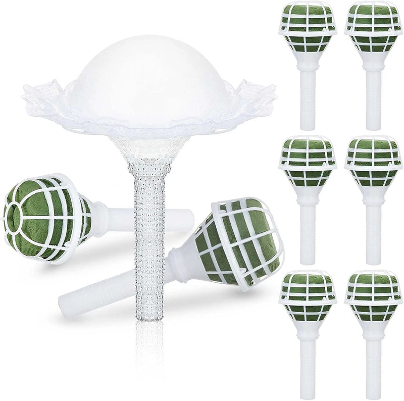 7 Pcs Flower Bouquet Holder Foam Floral Handle Wedding Supplies Bridal Bouquet K Bouquet