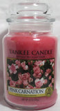 Yankee Candle Large Jar 110-150 hrs 22 oz PINK CARNATION Carnation