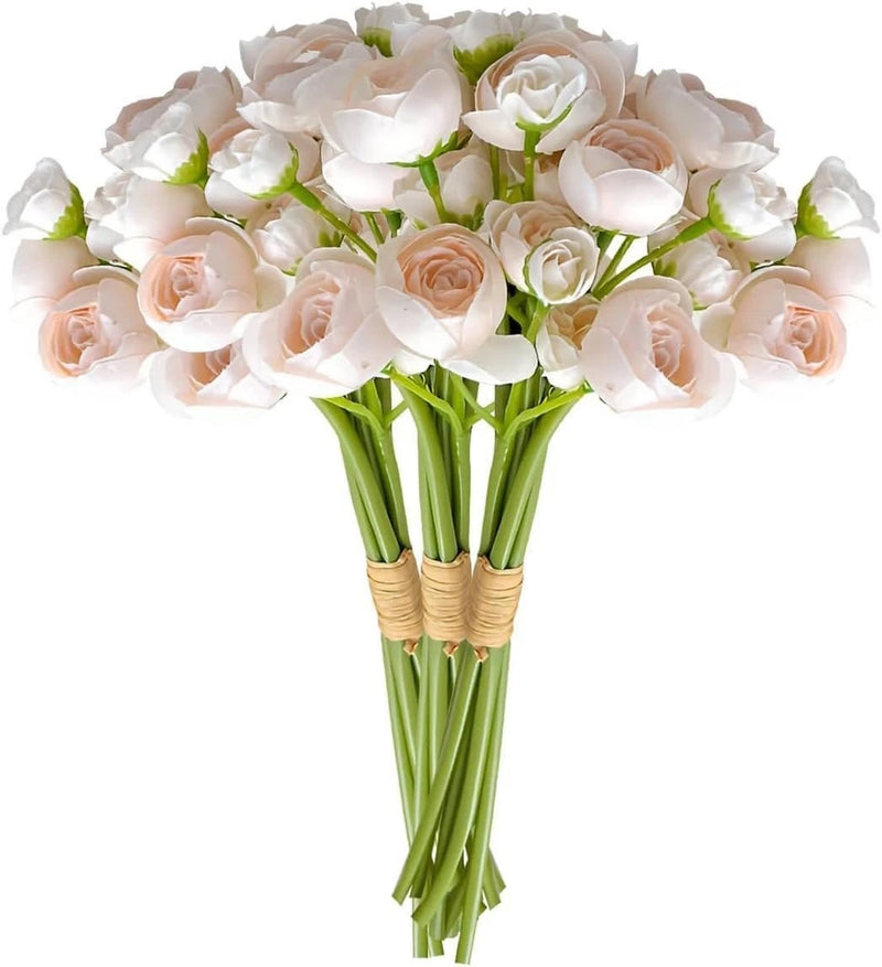 18Pcs Ranunculus Artificial Faux Silk Flowers for Wedding Bouquet Party Decor US Ranunculus