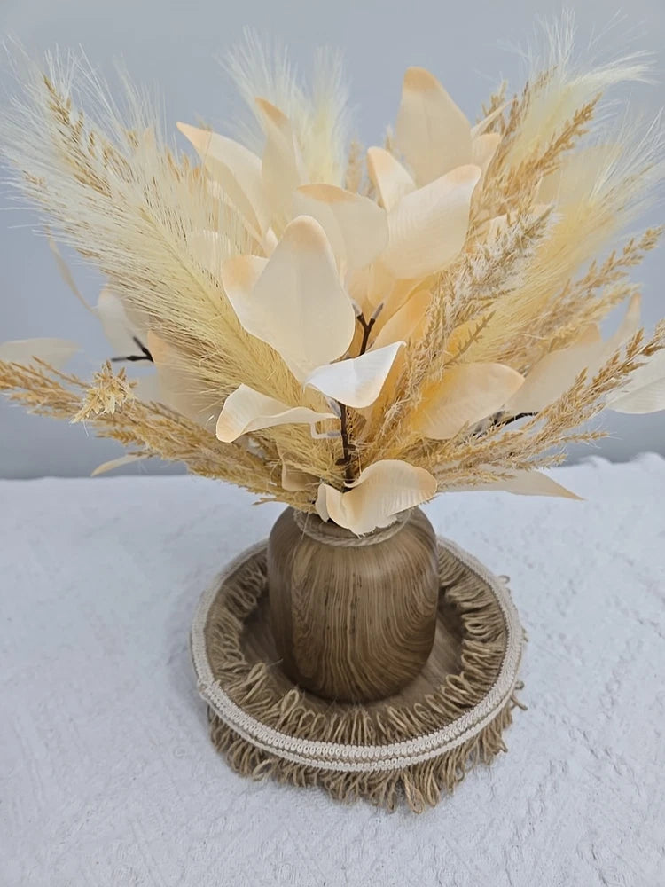 Fall Wedding Pampas Grass Bouquet Arrangement Home Decor Neutral Centerpiece Pampas Grass