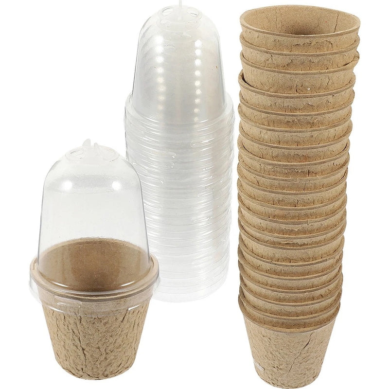 40 Pcs Lawn Nursery Pots Biodegradable Germination Cup Garden Plant Garden Plants