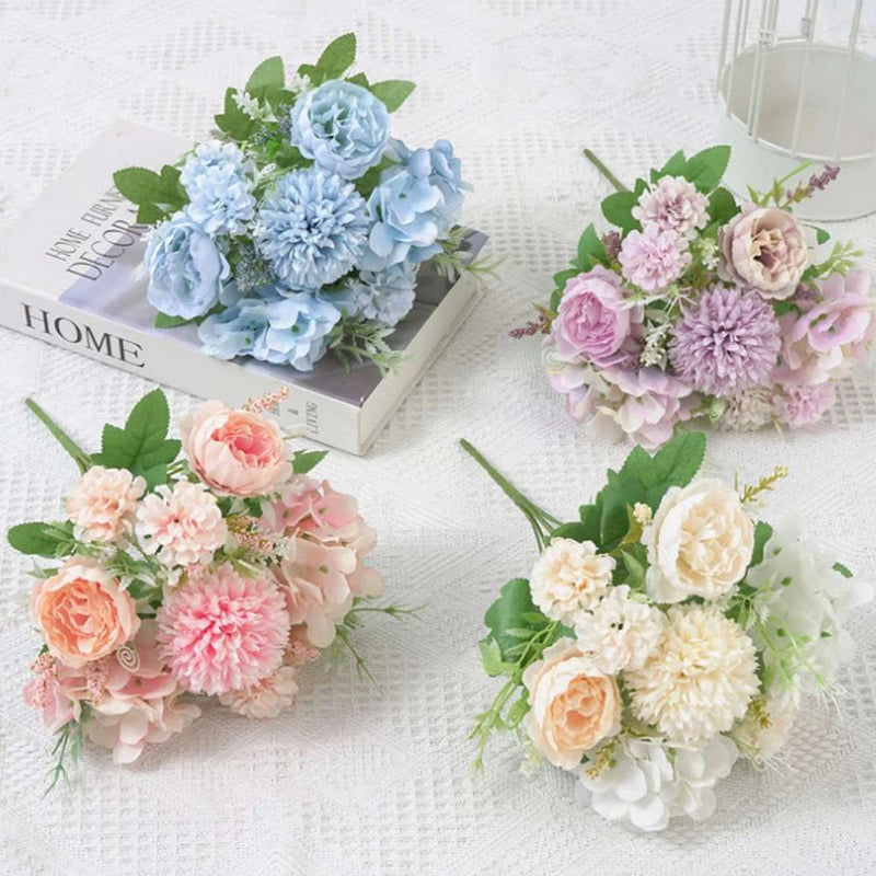 1/2PCS Artificial Silk Peony Fake Flowers Bunch Bouquet Home Wedding Party Decor Hydrangea