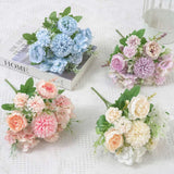 1/2PCS Artificial Silk Peony Fake Flowers Bunch Bouquet Home Wedding Party Decor Hydrangea