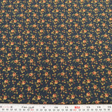 Vintage Stitches Thimbleberries RJR Fabrics 2005 Navy Cotton by the HALF YARD Flowering Plants
