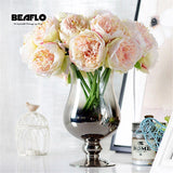 New Bunch European Artificial Flower Fake Peony Bridal Bouquet Christmas Wedding Peony