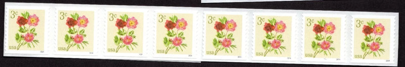 Scott #5904 MNH coil stamp strip with peony flower designs