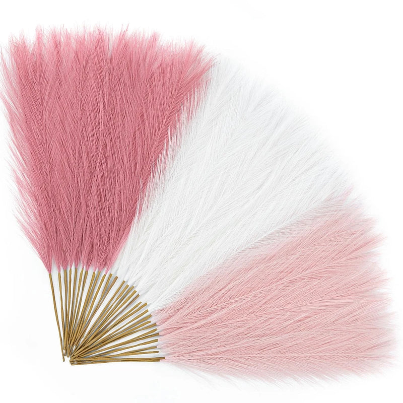 __________ Pampas Grass 17in, Pink Decor for Home Decoration, Faux Pampas Gra... Pampas Grass