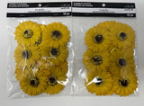 2 Packs Of Paper Flowers Yellow Sunflowers? Daisies 10 Per Pack Sunflower