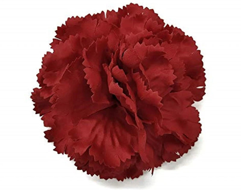 M&S Schmalberg 3.5" Silk Carnation Flower Pin Brooch - Silk Fabric - Made in USA Carnation