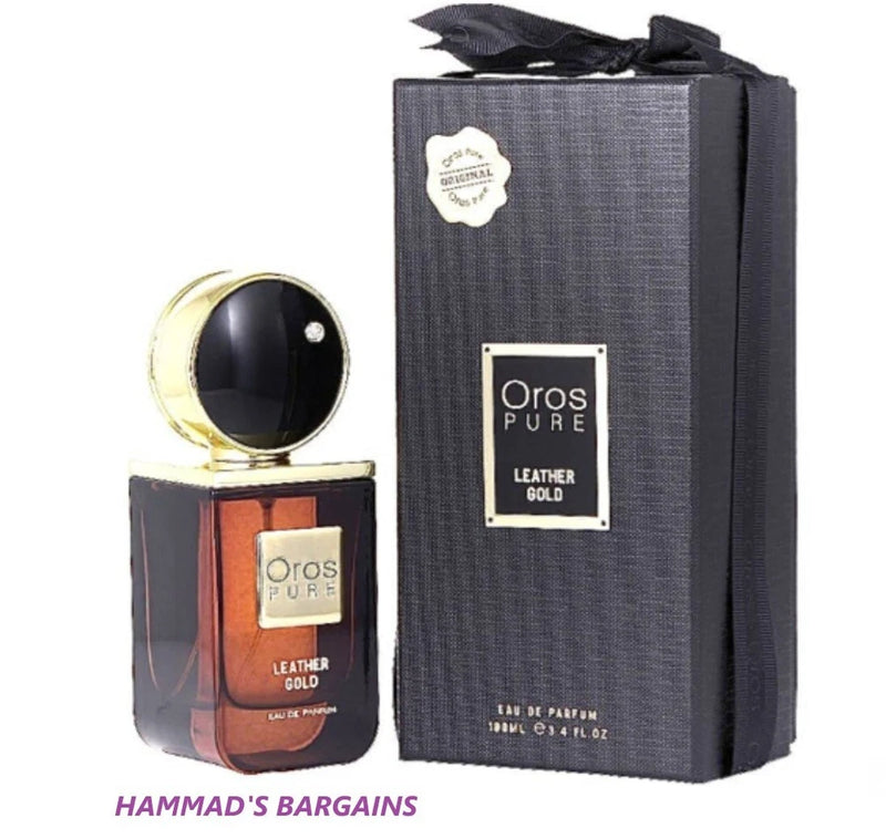 ARMAF OROS PURE LEATHER GOLD EDP 3.4 OZ / 100 ML FOR MEN (NIB) SEALED EDP