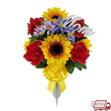 20in Outdoor Artificial Flowers Vase Mom Sign Sunflower Peony Garden Decor New Sunflower