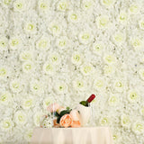 Cream Silk Roses Hydrangea 11 sq ft UV Protected Wall Backdrop Vertical Panels Hydrangea