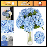 3PCS Faux Hydrangea Flowers - Artificial Hydrangeas for Weddings, Parties & Home Hydrangea