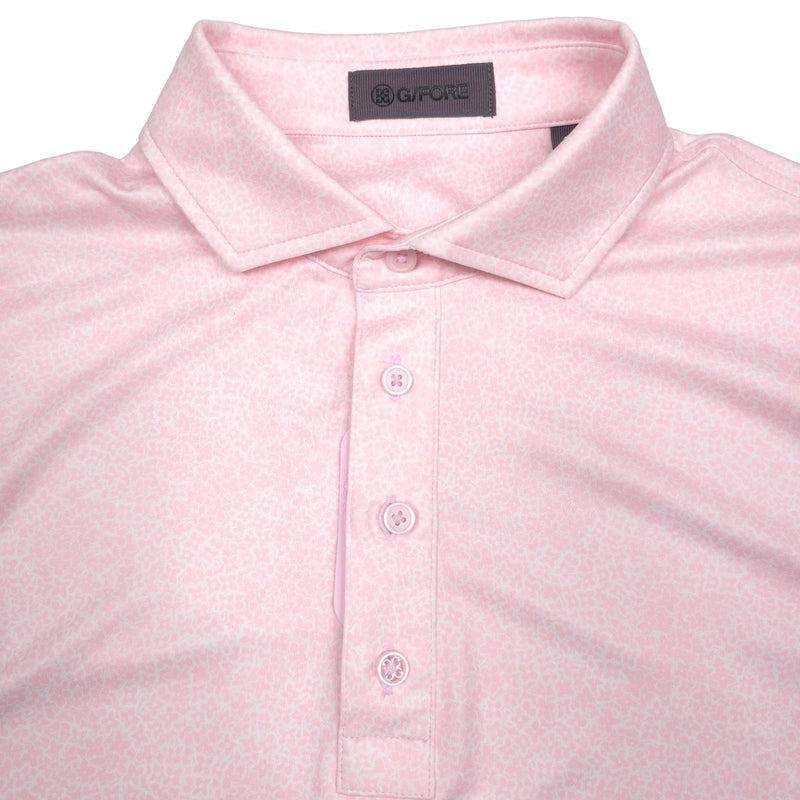 G/Fore Hydrangea Tech Polo Shirt Mens 2XL Blush Pink Floral Golf UPF 50+ Hydrangea