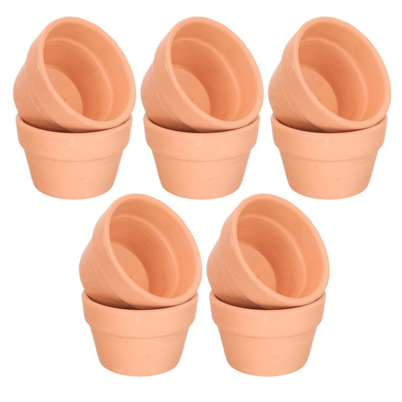 10 Pcs Red Clay Pot Boho Flower Mini Ceramic Pots Garden Succulent Garden Plants