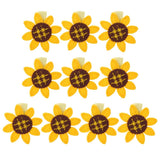 10 Pcs Sunflower Clip Flat Hair Clips Cute Decorative Hairpin for Girls Sunflower