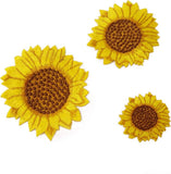 3PCS Sunflower Embroidery Patches Iron on and Sew on Patches Applique Flower Clo Sunflower