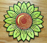 Sunflower Garden Summer Yellow Patch (100% Embroidery) Sunflower