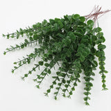 20Pcs Artificial Eucalyptus Stems Leaves Green Eucalyptus Branches Fake Plants Green Plant