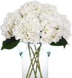 Cabin 6pcs White Hydrangeas Artificial Flowers Silk Fake Hydrangeas Faux Hydrang Hydrangea
