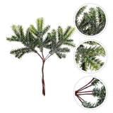 2 Pcs Fake Pine Needles Stems Greenery Artificial Evergreen Branches Green Plant