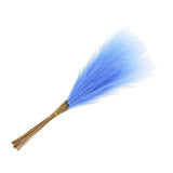20Pcs Faux Pampas Grass,21"/55cm Fake Pampas Grass Decor,Gradual Blue Pampas Grass