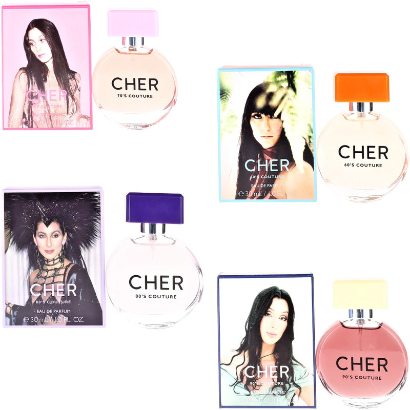 Decades by Cher Women Combo (60's, 70's, 80's, 90's):EDP Spr 4.0oz (4x1.0oz) New EDP
