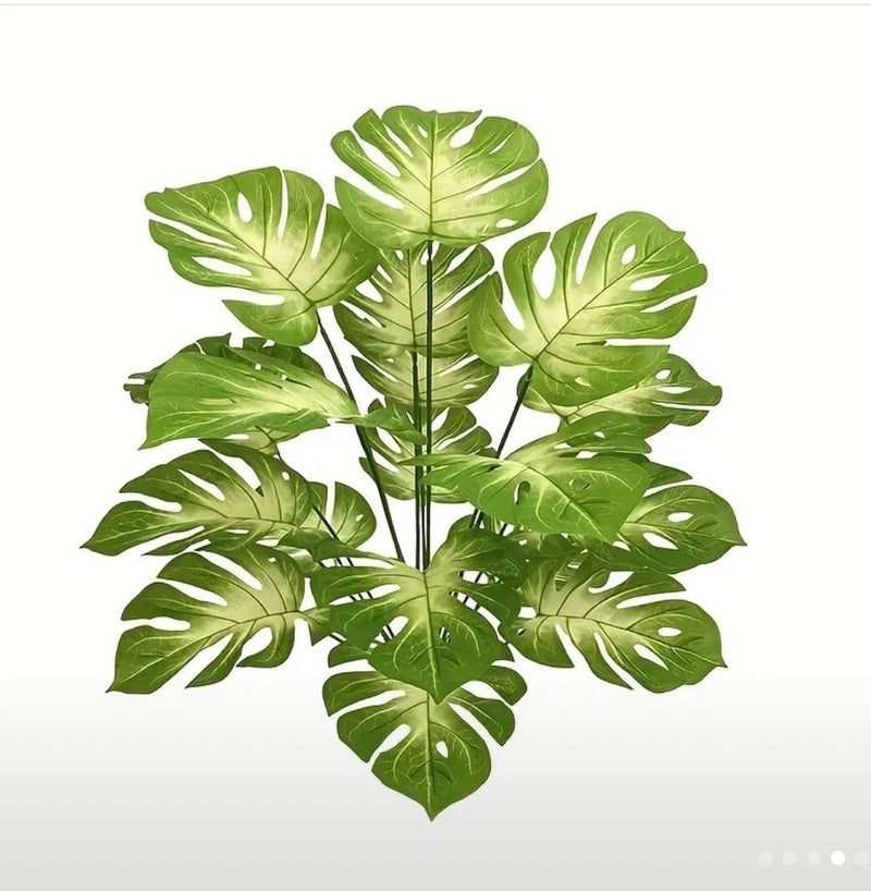 29" Artificial Palm Banana Plant Leaves Faux Turtle Leaf Fake Monstera Tropical Green Plant