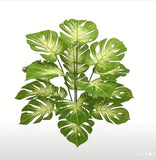 29" Artificial Palm Banana Plant Leaves Faux Turtle Leaf Fake Monstera Tropical Green Plant