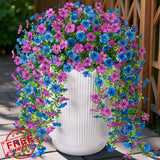 Faux Daisy Flowers Outdoor Purple Blue Silk Hanging Plants Daisies
