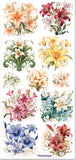 Violette Stickers Pastel Lily Spring Flowers Crafts Planner Supply Scrapbook Lily