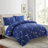 Bamboo Printed Wrinkle Free Soft Bedding with Zipper Corner Tie Duvet Cover Set Carnation