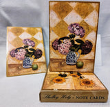 Vintage 1996 Stationery*Shelley Hely Note cards Set*Hydrangea Flowers* Hydrangea