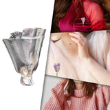 Vase Brooch Wearable Flower Bouquet Clip Lapel Pin Clothing Accessories Bouquet